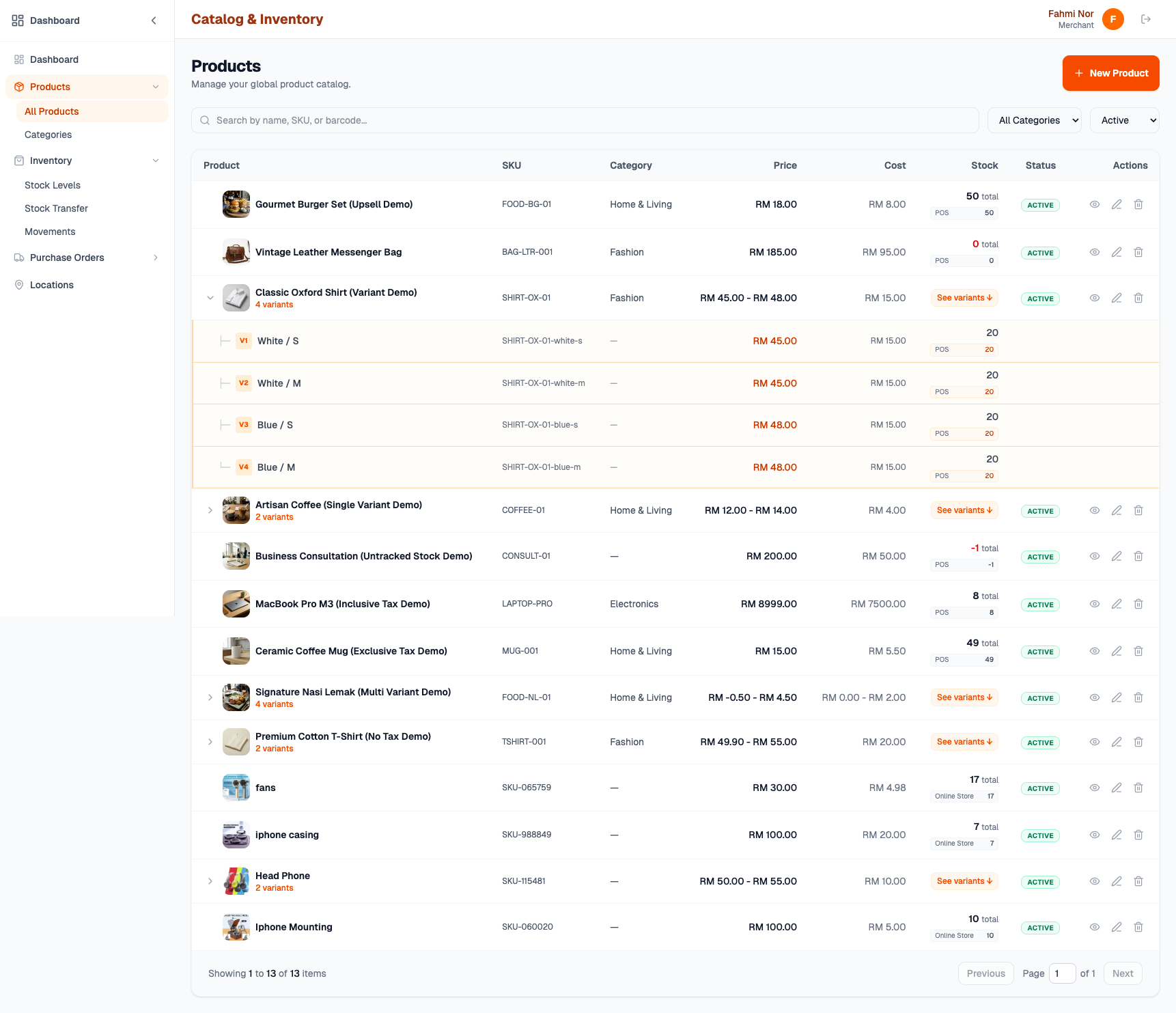 Unified Global Elements