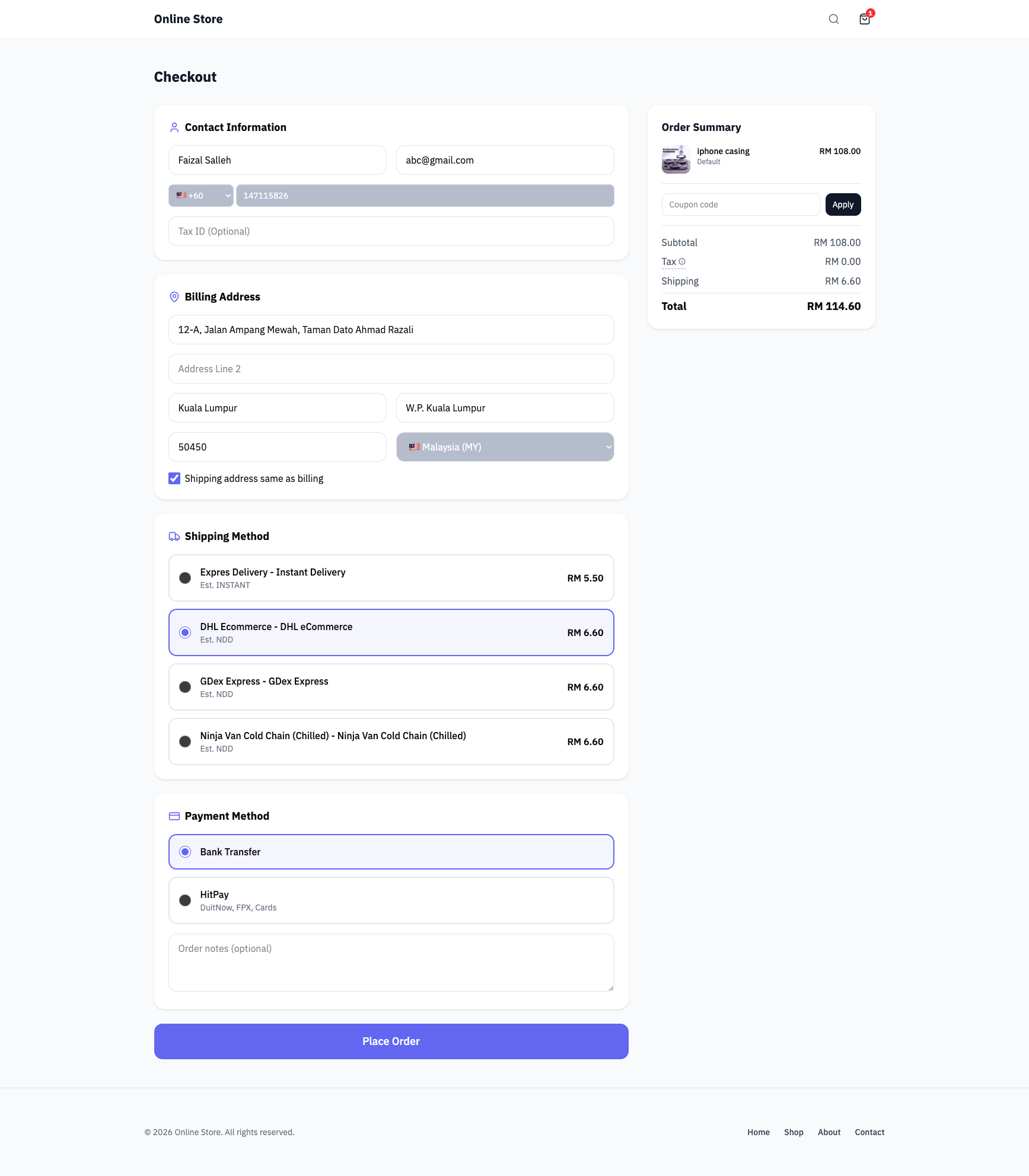 4. Real-time Shipping Quotes